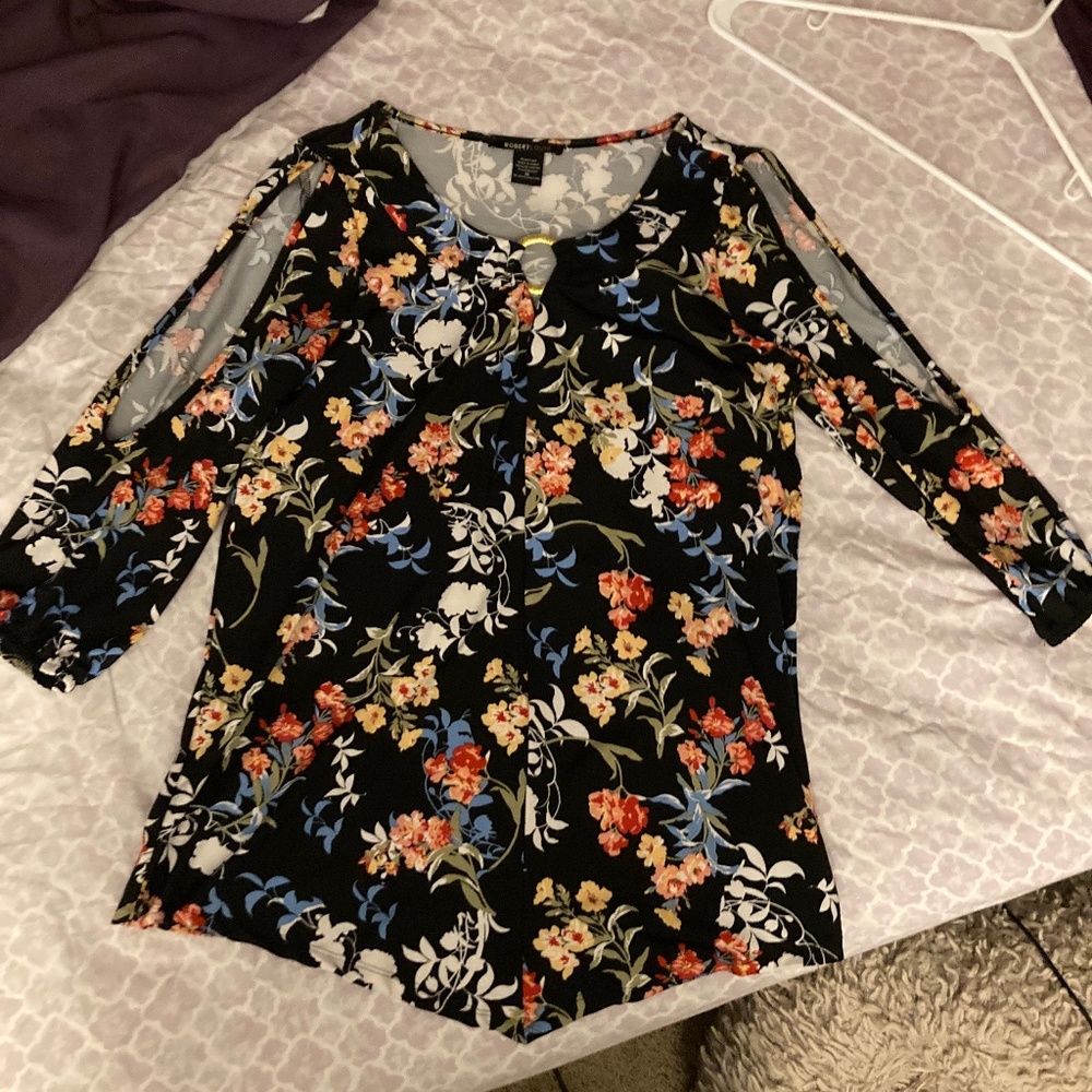 3/4 Sleeve Robert Louis Floral Blouse